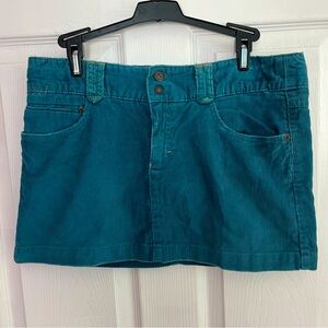 American Eagle blue corduroy mini skirt